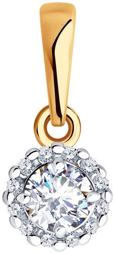 Подвеска Diamant 51-130-02211-1 вес 0.65 г золото, фианит купить,59863