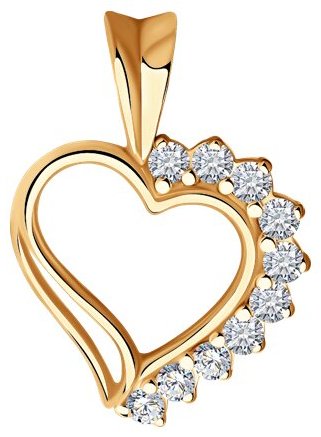 Подвеска SOKOLOV 93030001 вес 1.19 г серебро, фианит купить,NaN
