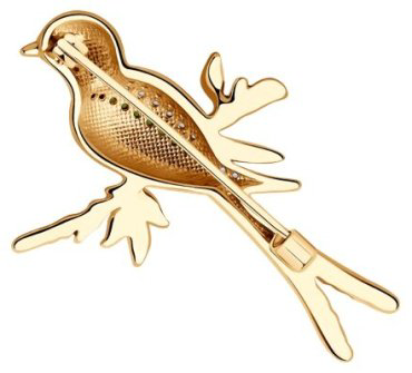 Брошь SOKOLOV 93040047 вес 4.28 г серебро, фианит, эмаль, корунд купить,26123