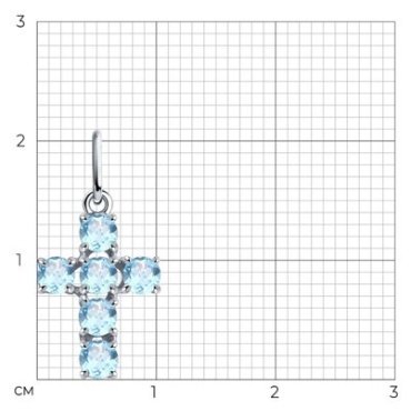 Подвеска SOKOLOV 92030714 вес 0.82 г серебро, топаз купить,NaN