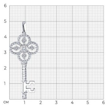 Подвеска Diamant 94-130-01015-1 вес 3.15 г серебро, фианит купить,16528