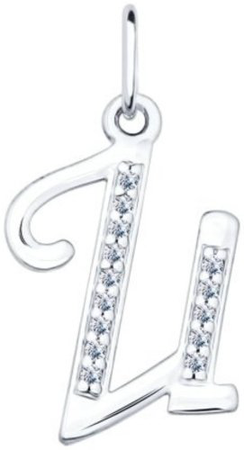 Подвеска SOKOLOV 94031368 вес 0.75 г серебро, фианит купить,NaN