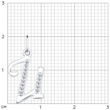 Подвеска SOKOLOV 94031368 вес 0.75 г серебро, фианит купить,NaN