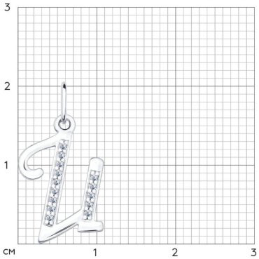 Подвеска SOKOLOV 94031368 вес 0.75 г серебро, фианит купить,NaN