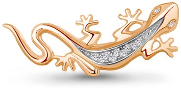 Брошь AQUAMARINE 77445А.6 вес 3.85 г серебро, фианит купить,28482