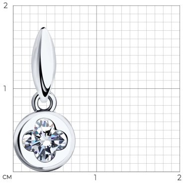 Подвеска SOKOLOV 94031327 вес 0.98 г серебро, фианит купить,8123