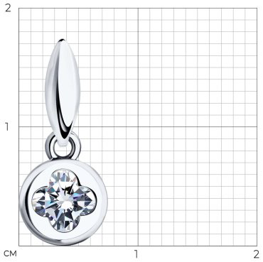 Подвеска SOKOLOV 94031327 вес 0.98 г серебро, фианит купить,8123