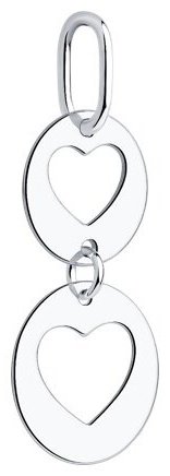 Подвеска Diamant 94-130-01420-1 вес 0.39 г серебро, без вставок купить,NaN
