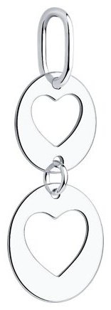 Подвеска Diamant 94-130-01420-1 вес 0.39 г серебро, без вставок купить,NaN