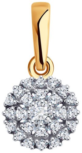 Подвеска Diamant 51-130-01945-1 вес 0.69 г золото, фианит купить,74999