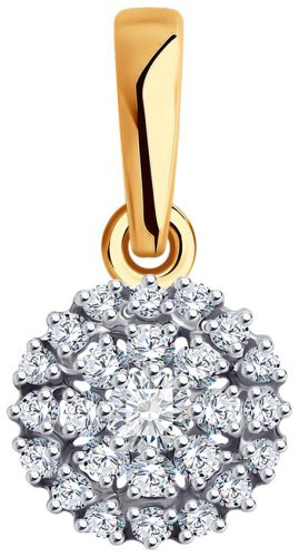 Подвеска Diamant 51-130-01945-1 вес 0.69 г золото, фианит купить,74999