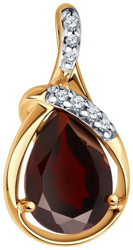 Подвеска Diamant 93-330-01919-1 вес 1.18 г серебро, фианит купить,NaN