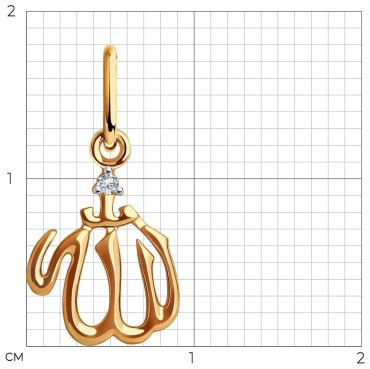 Подвеска SOKOLOV 036478 вес 0.47 г золото, фианит - ForteMarket Подвеска SOKOLOV 036478 вес 0.47 г золото, фианит купить,0