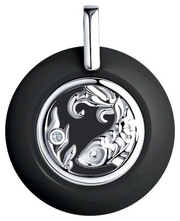Подвеска Diamant 94-130-01261-1 вес 1.35 г серебро, керамика купить,8969