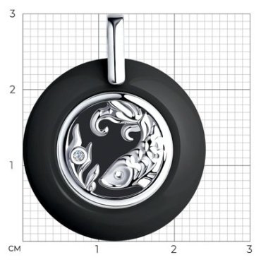 Подвеска Diamant 94-130-01261-1 вес 1.35 г серебро, керамика купить,8969