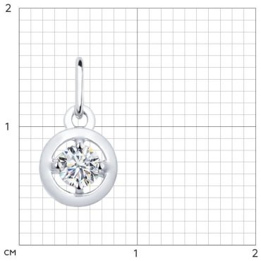 Подвеска SOKOLOV 94031417-0_36 вес 0.36 г серебро, фианит - ForteMarket Подвеска SOKOLOV 94031417-0_36 вес 0.36 г серебро, фианит купить,0
