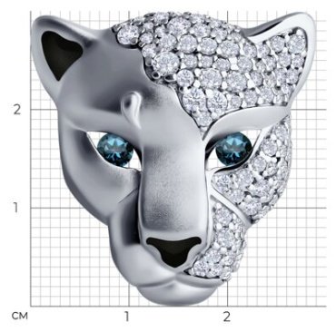 Брошь Diamant 94-140-02078-1 вес 8.21 г серебро, фианит купить,49248