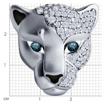 Брошь Diamant 94-140-02078-1 вес 8.21 г серебро, фианит купить,49248
