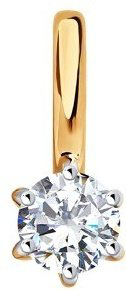 Подвеска Diamant 51-130-01002-1 вес 0.51 г золото, фианит купить,51999