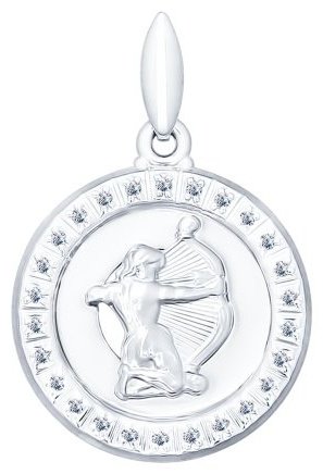 Подвеска SOKOLOV 94031391-s48 вес 1.43 г серебро, фианит купить,8938