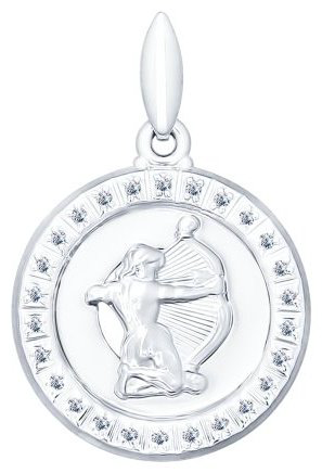 Подвеска SOKOLOV 94031391-s48 вес 1.43 г серебро, фианит купить,8938