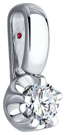 Подвеска Diamant 52-230-02486-1 вес 0.59 г золото, бриллиант, рубин купить,245079