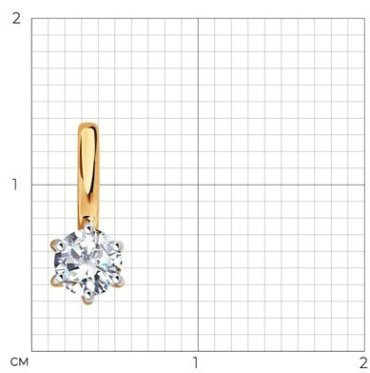 Подвеска Diamant 51-130-01002-1 вес 0.51 г золото, фианит купить,51999