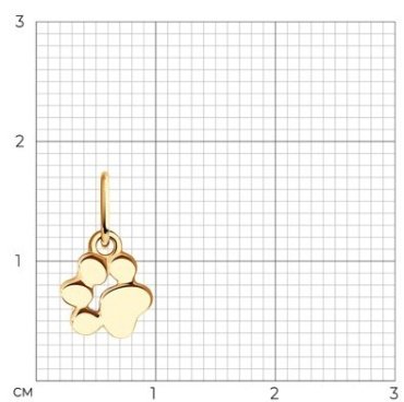 Подвеска Diamant 51-130-01154-1 вес 0.48 г золото, без вставок купить,NaN