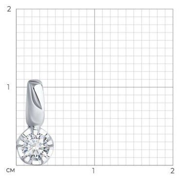 Подвеска Diamant 52-230-02486-1 вес 0.59 г золото, бриллиант, рубин купить,245079