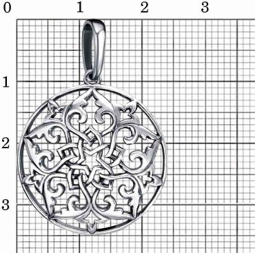 Подвеска Красная пресня 53014474 вес 3.2 г серебро, без вставок купить,14544