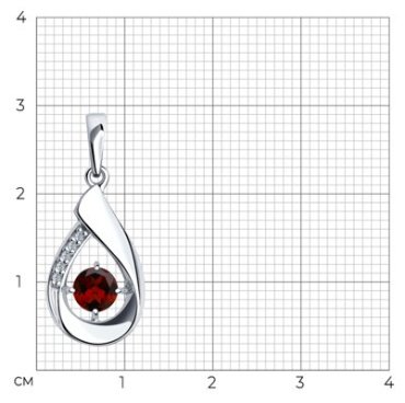 Подвеска Diamant 94-330-00695-2 вес 1.29 г серебро, фианит купить,10157