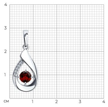 Подвеска Diamant 94-330-00695-2 вес 1.29 г серебро, фианит купить,10157
