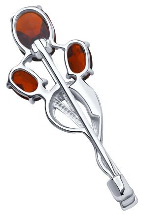 Брошь Diamant 94-340-01165-2 вес 2.41 г серебро, гранат купить,19494