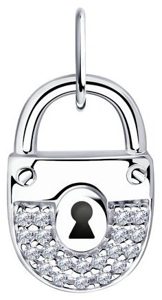 Подвеска Diamant 94-130-01000-1 вес 1.66 г серебро, фианит купить,8555