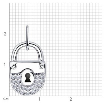 Подвеска Diamant 94-130-01000-1 вес 1.66 г серебро, фианит купить,8555