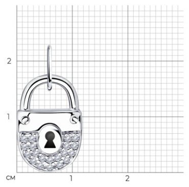 Подвеска Diamant 94-130-01000-1 вес 1.66 г серебро, фианит купить,8555