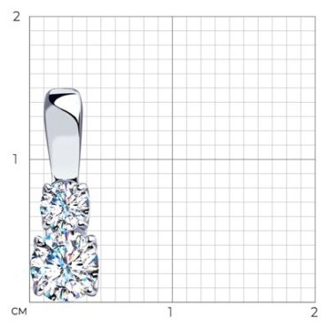 Подвеска SOKOLOV 94032828 вес 0.78 г серебро, фианит купить,NaN