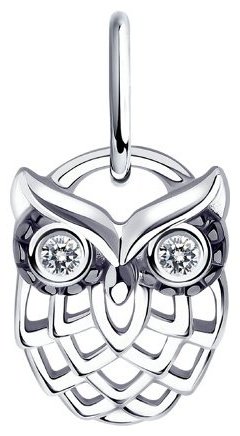 Подвеска Diamant 94-130-01084-1 вес 0.65 г серебро, фианит купить,NaN