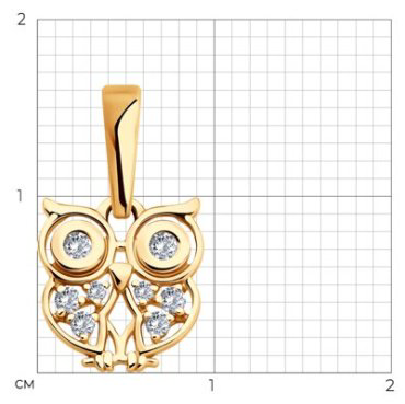 Подвеска SOKOLOV 036673 вес 0.72 г золото, фианит купить,80275