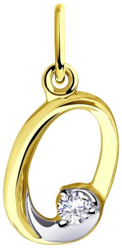 Подвеска Diamant 53-130-00551-1 вес 0.82 г золото, фианит купить,97898