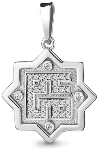 Подвеска AQUAMARINE 21184А вес 2.88 г серебро, фианит купить,26393
