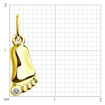 Подвеска SOKOLOV 034726-2_s вес 0.68 г золото, фианит купить,74396