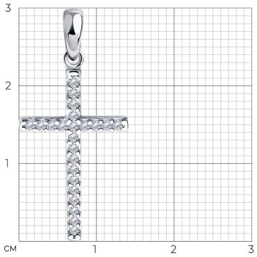 Подвеска SOKOLOV 94032871 вес 1.22 г серебро, фианит купить,9990