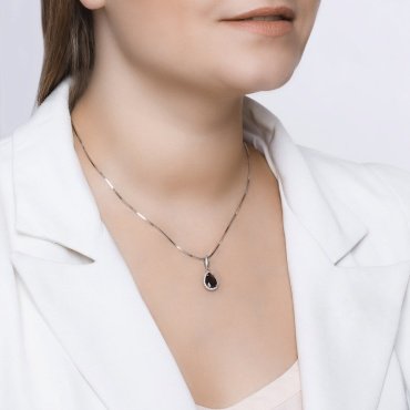 Подвеска SOKOLOV 92030323 вес 1.18 г серебро, гранат, фианит купить,NaN
