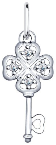 Подвеска SOKOLOV 94031867-sk22 вес 0.58 г серебро, фианит купить,8123