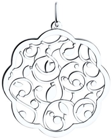 Подвеска SOKOLOV 94032052 вес 1.46 г серебро, без вставок купить,NaN