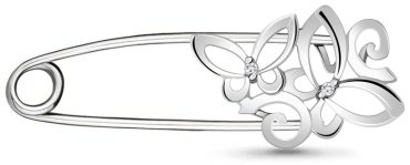 Булавка AQUAMARINE 72581 вес 0.9 г серебро, фианит купить,17314
