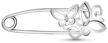 Булавка AQUAMARINE 72581 вес 0.9 г серебро, фианит купить,17314