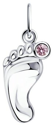 Подвеска Diamant 94-130-01002-1 вес 0.67 г серебро, фианит купить,6568