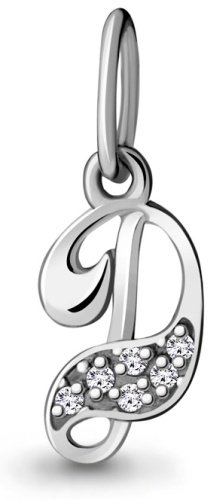 Подвеска AQUAMARINE 23170А.5 вес 0.33 г серебро, фианит купить,NaN